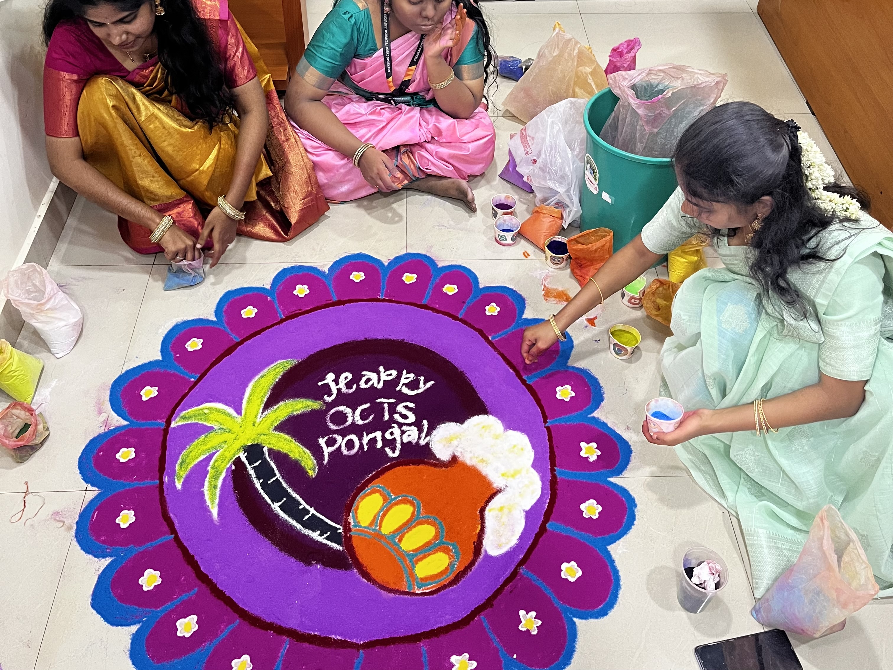 Pongal rangoli decoration
